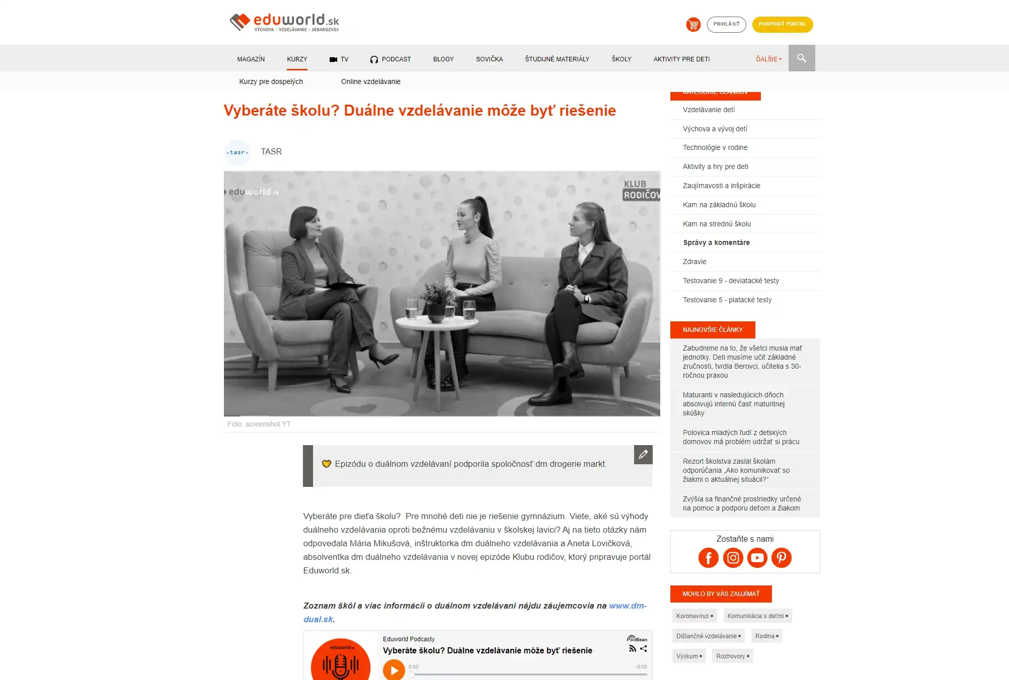 Eduworld web - podcast